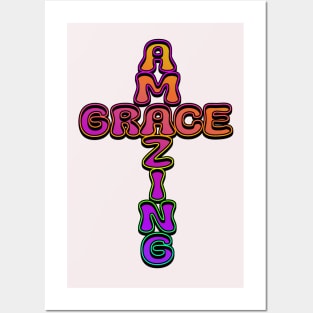 Amazing Grace Colorful Typography Posters and Art